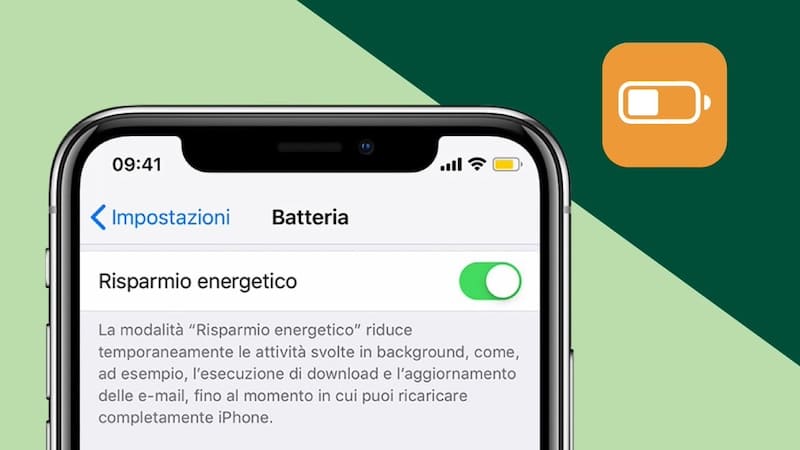 risparmio energetico iPhone